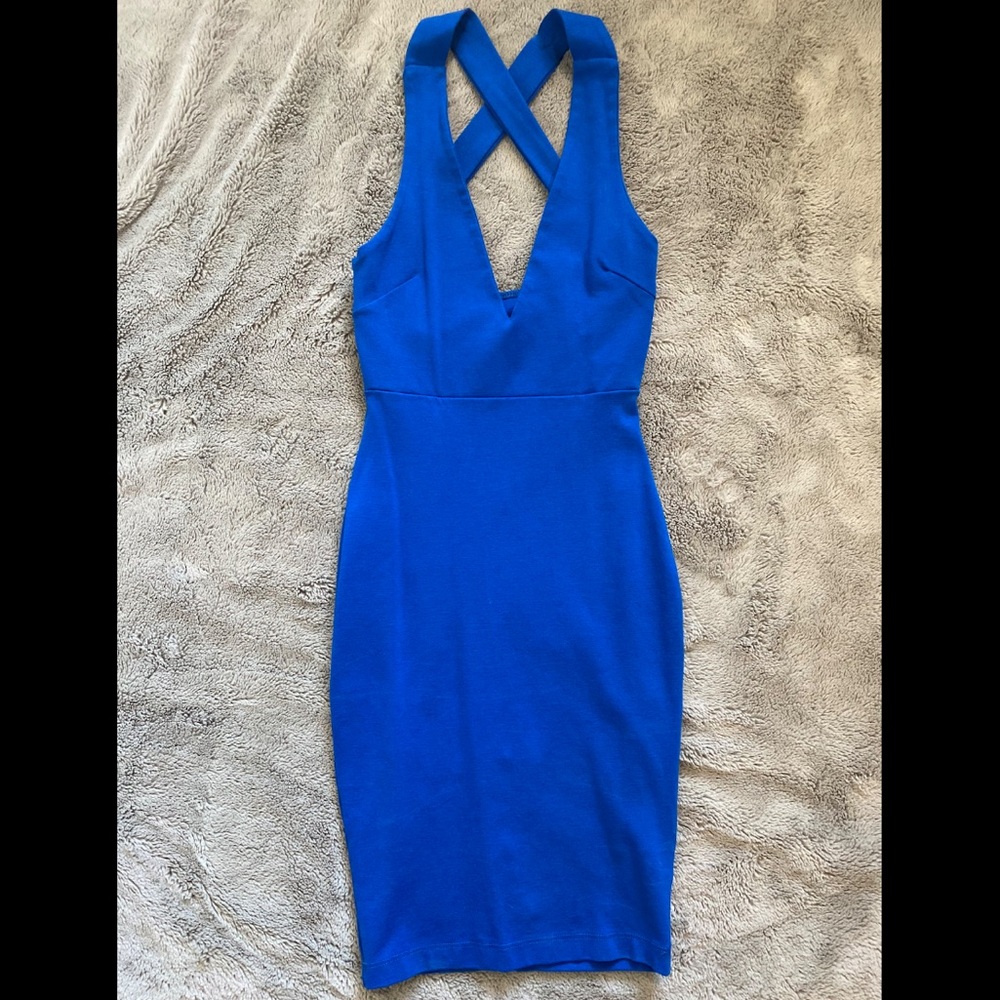 Windsor blue bodycon cutout dress